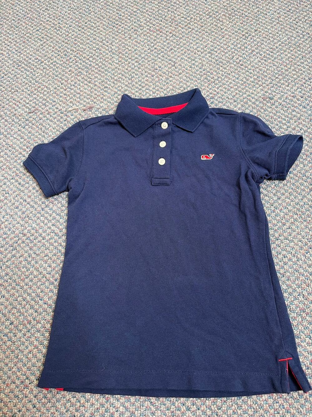 Vineyard Vines Girls Navy Blue Polo Shirt Short Sleeve 4/5